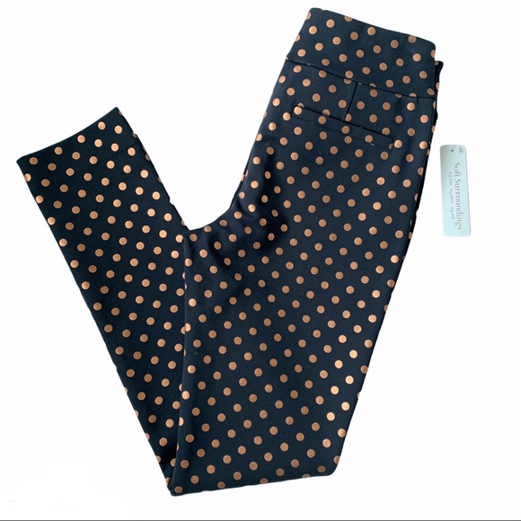 Soft Surroundings XS 2 4 Polka Dot Knit Pants New - Picture 10 of 11